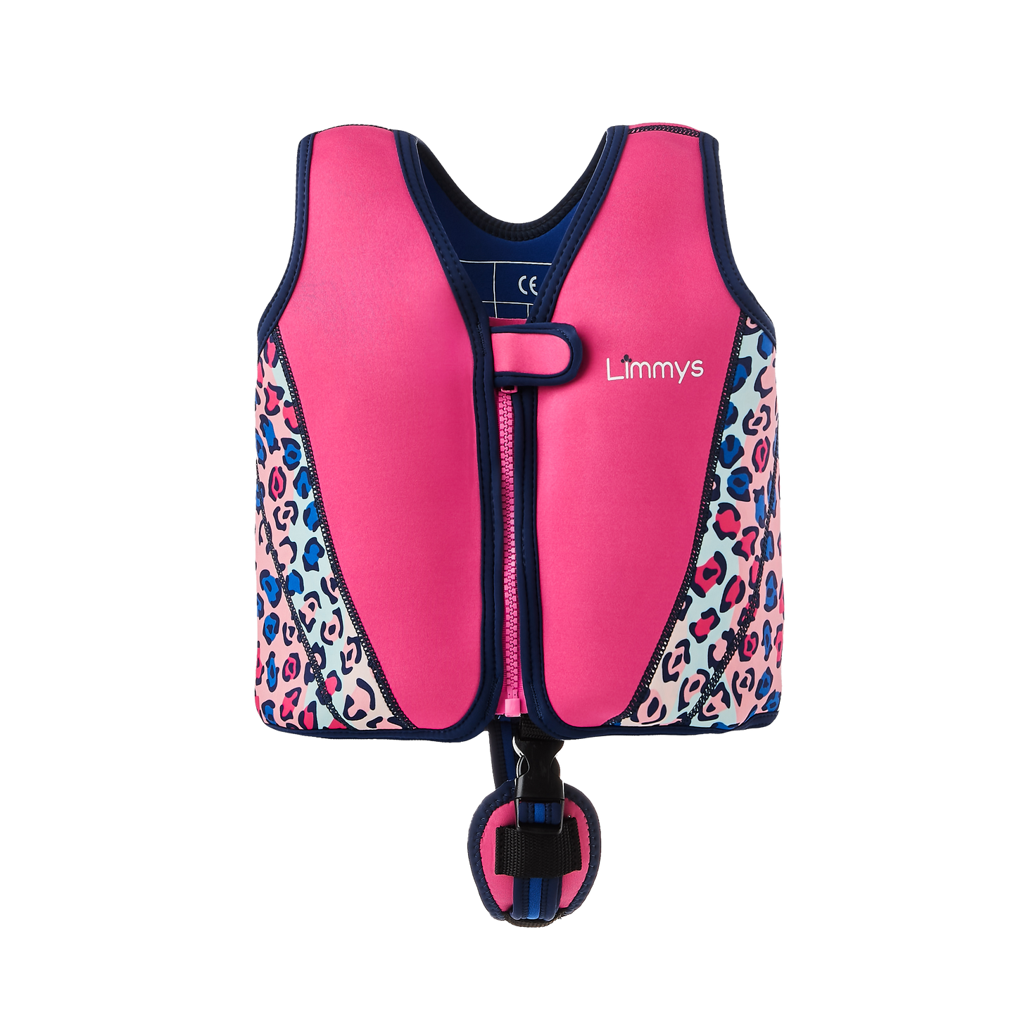 Premium Neoprene Swim Vest Pink Leopard