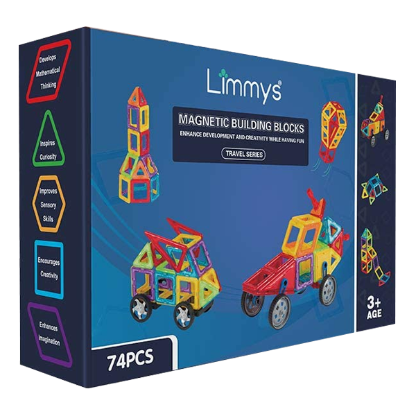 Limmys Magnetic Building Blocks 74 PCS