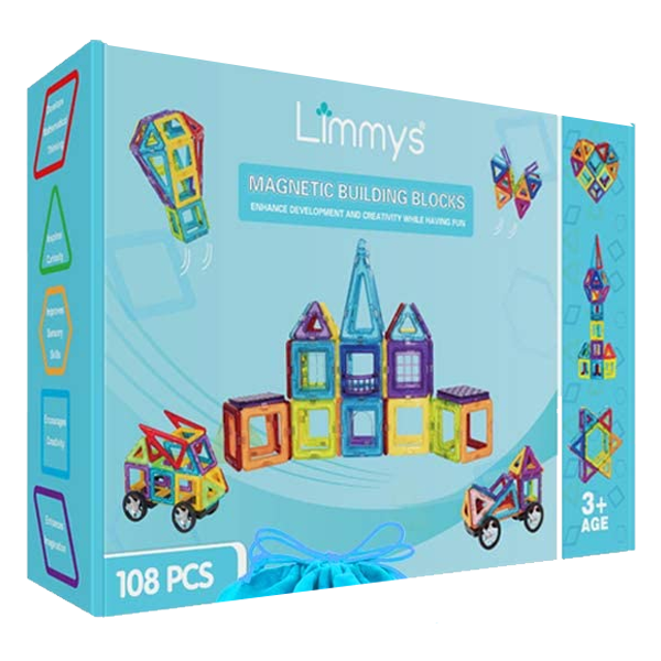 Limmys Magnetic Building Blocks 108 PCS