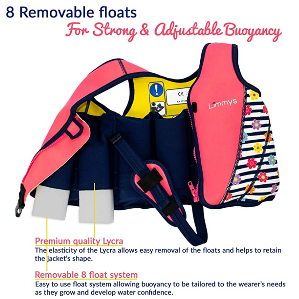 Premium Neoprene Swim Vest Original Pink