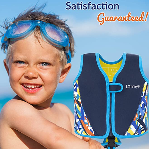 Premium Neoprene Swim Vest Dark Blue – Limmys store for kids